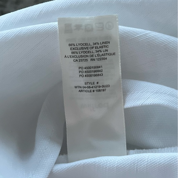 Aritzia Wilfred Saturn White Linen new Midi Formal Evening Vacation Dress Sz 00 - Picture 17 of 17